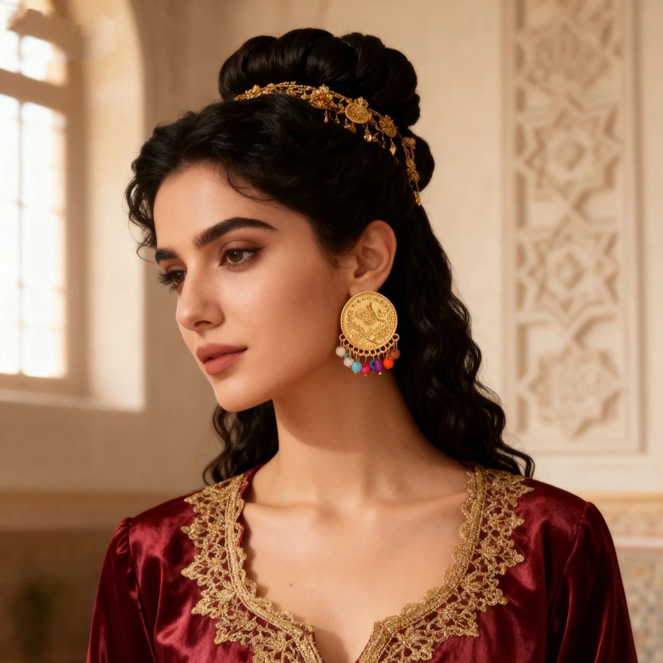 Ethnic Fashion Co In - Türk sikke küpe altın kaplama kurd