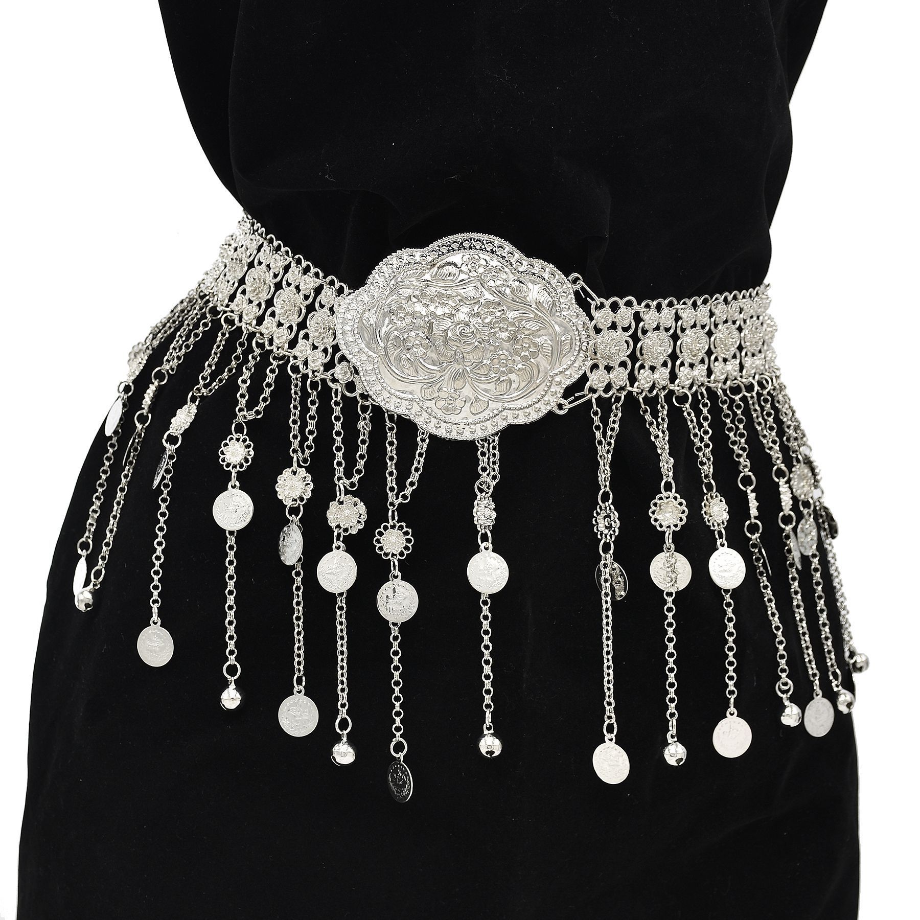 Gümüş Kaplama Fas Kaftan Kemer - Ethnic Fashion Co In incelemesi ve fiyatı